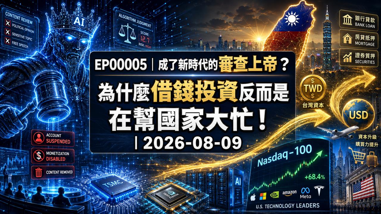 EP5 CLEC James 漫談｜成了新時代的審查上帝？為什麼借錢投資反而是在幫國家大忙！｜2026-08-09