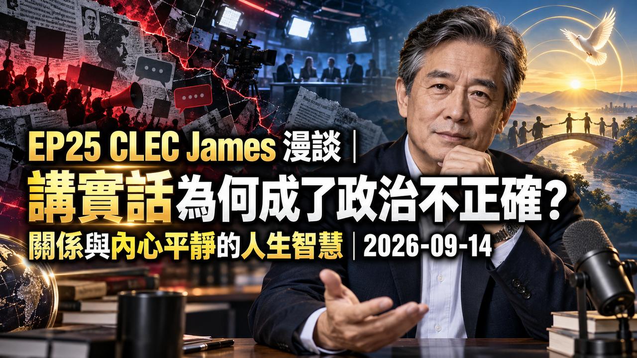 EP25 CLEC James 漫談：講實話為何成了政治不正確？關係與內心平靜的人生智慧｜2026-09-14